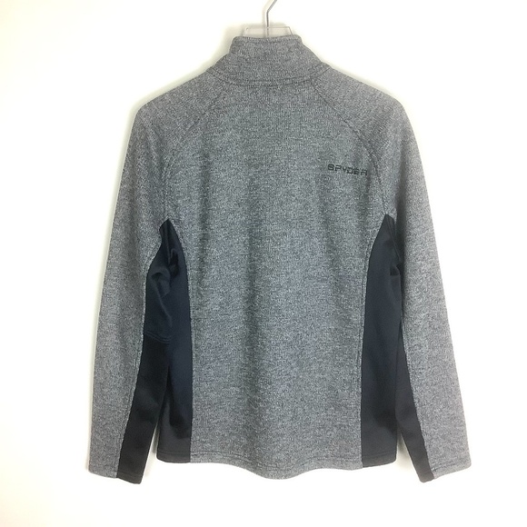 Spyder Men's Half Zip Up Jacket Heathered Black M - Picture 10 of 12